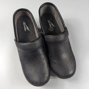 Dansko Professional Black Leather Clogs Shoes Women's 38 / 8